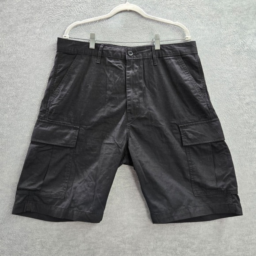 Levi's Men Shorts W34‎ Black Carrier Cargo Logo Cotton Outdoor